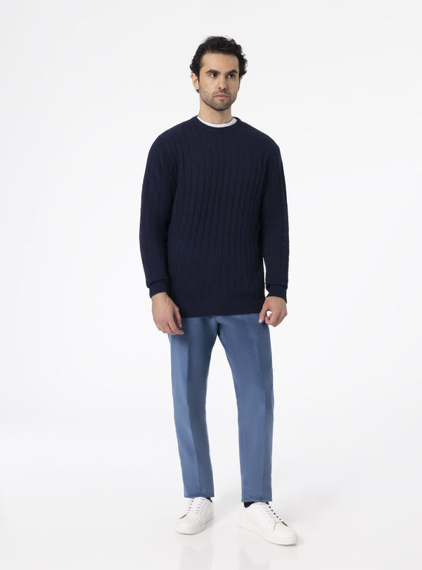 Jersey de cuello redondo de lana cashmere - Nordland