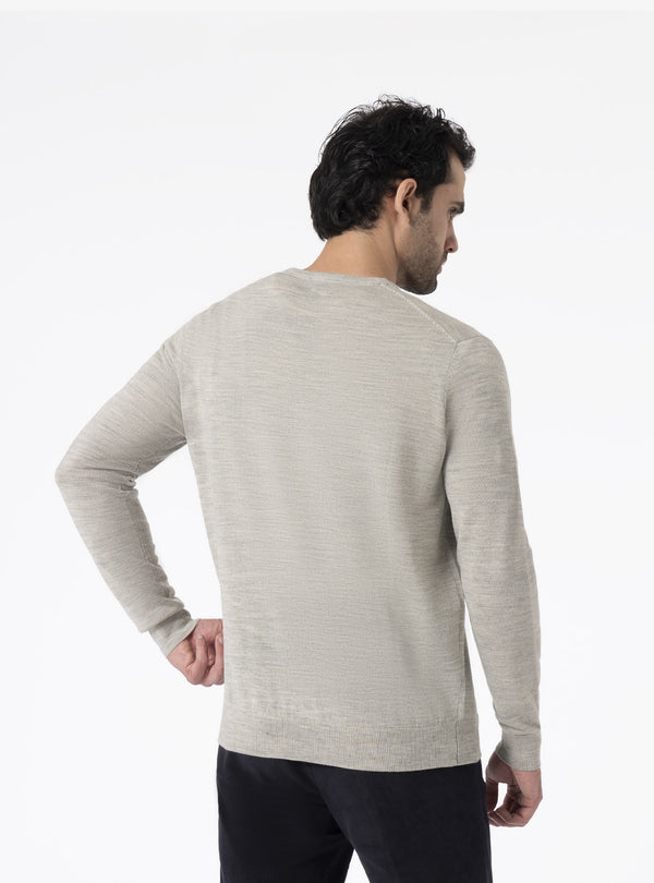 Jersey de cuello redondo en lana Merino - Somerville