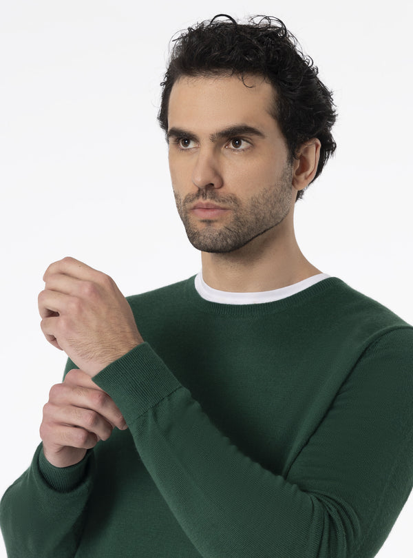 Jersey de cuello redondo en lana Merino - Somerville