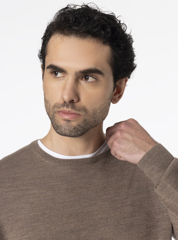 Jersey de cuello redondo en lana Merino - Somerville