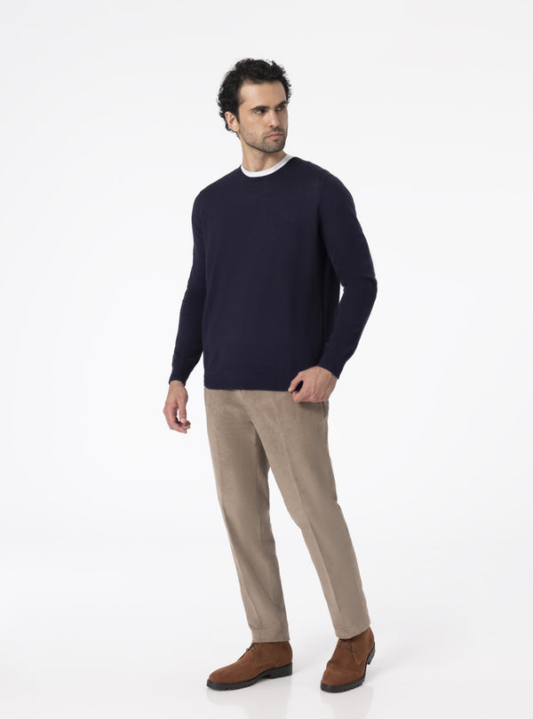 Jersey de cuello redondo en lana Merino - Somerville