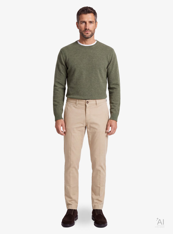 Pantalone Chinos Uomo in Misto Cotone