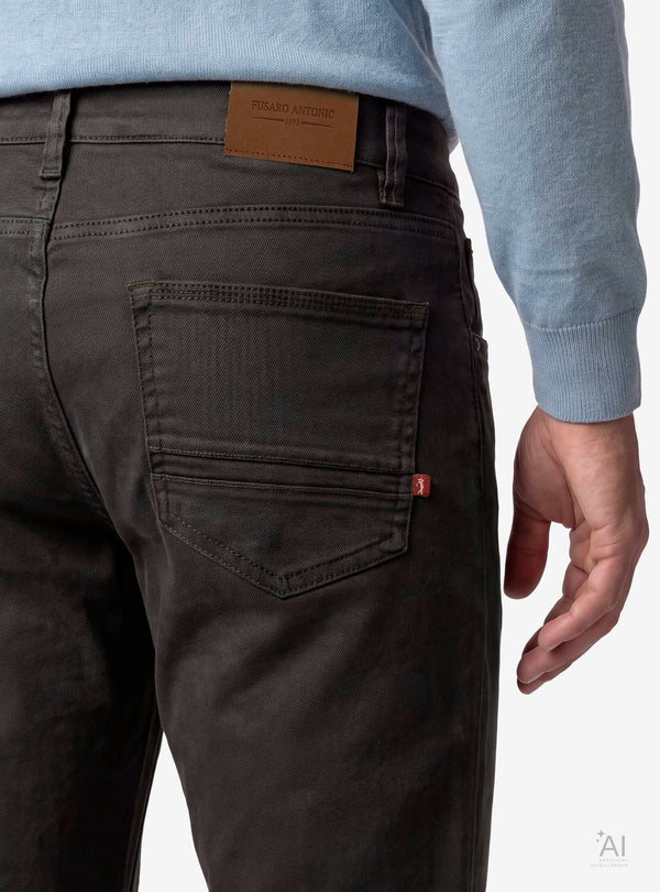 Pantalone Uomo 5 Tasche in Misto Cotone