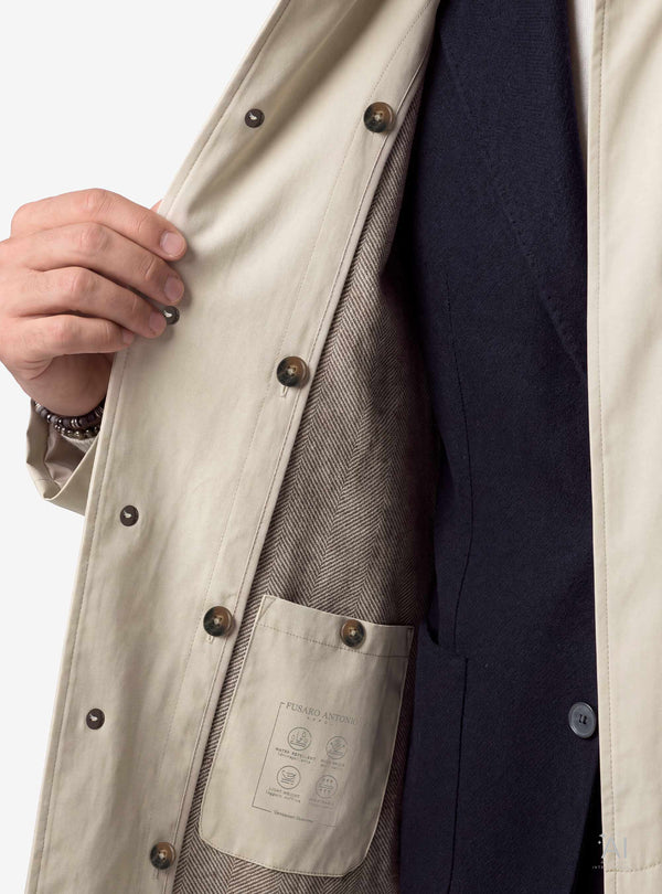 Caban Uomo in Nylon Impermeabile
