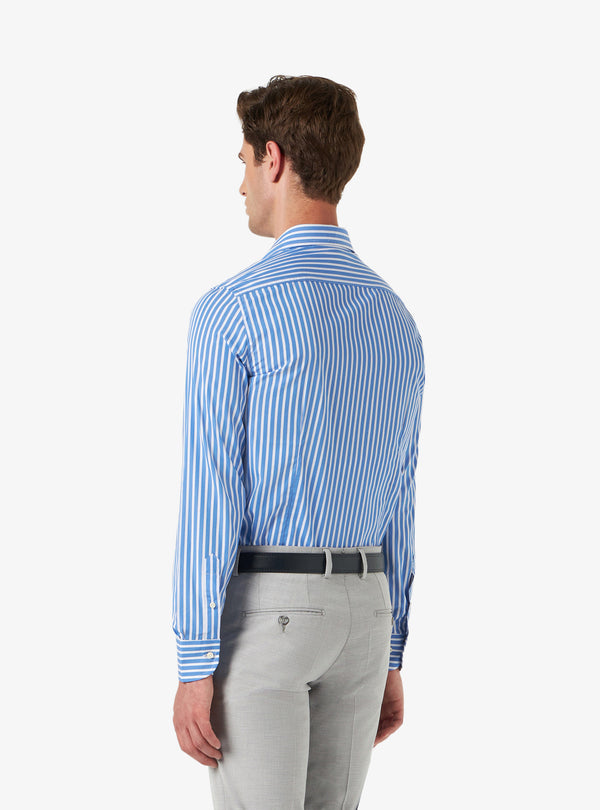 Camisa regular con cuello francés en algodón - Sarga