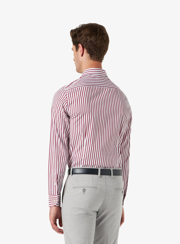 Camisa regular con cuello francés en algodón - Sarga
