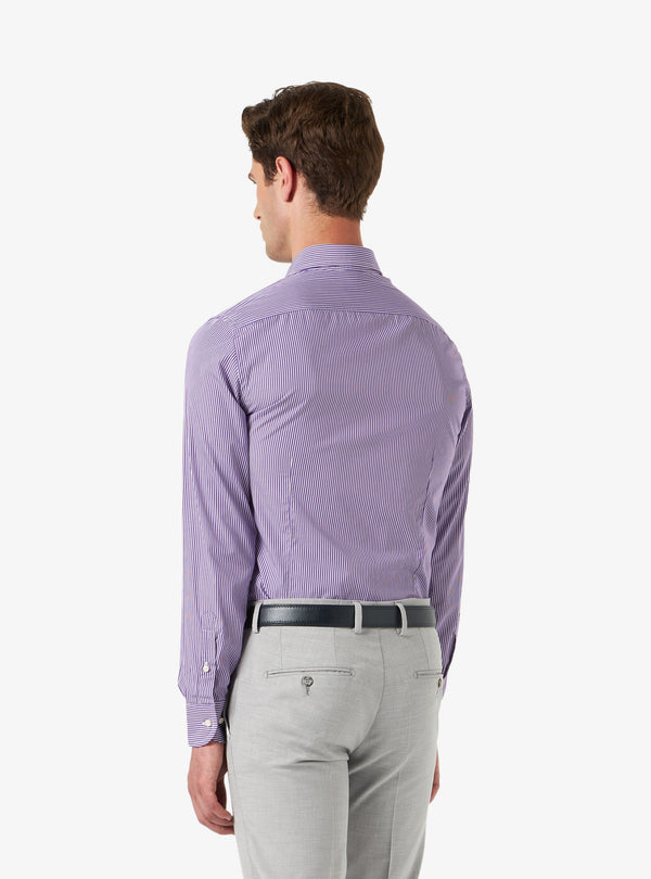 Camisa regular con cuello francés en algodón - Sarga