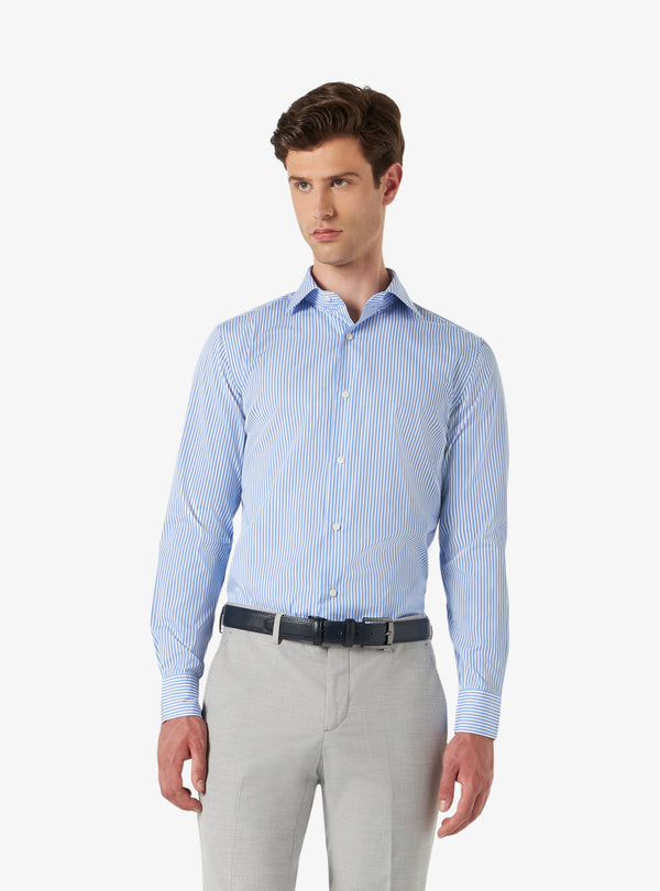 Camisa slim fit de algodón con cuello francés - Lyon