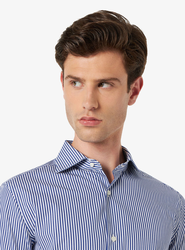 Camisa slim fit de algodón con cuello francés - Lyon
