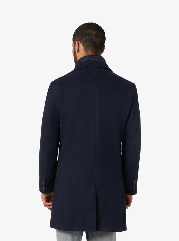 Coast coat in cashmere wool with bib - Furune