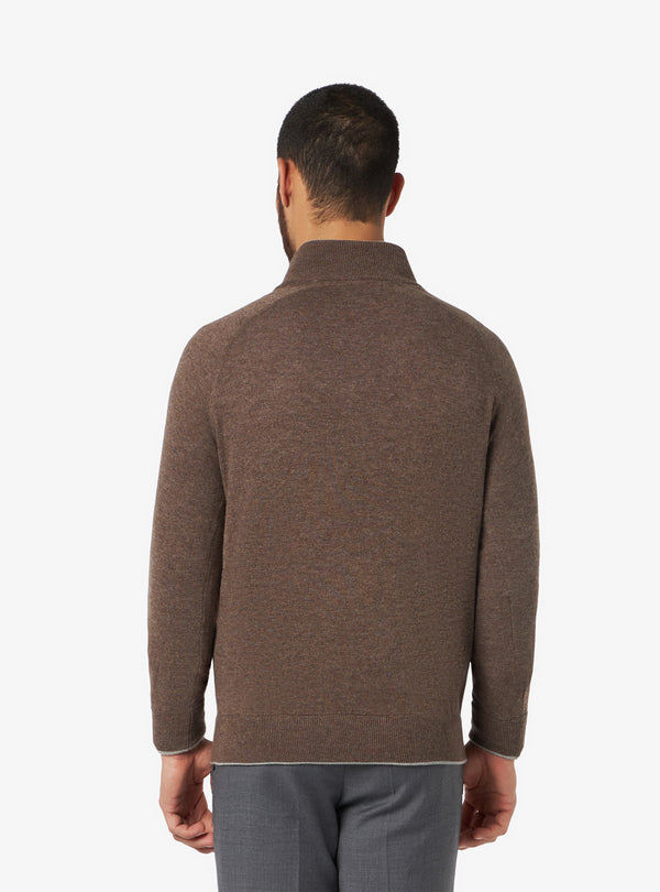 Maglia mezza zip in lana e cashmere - barclay