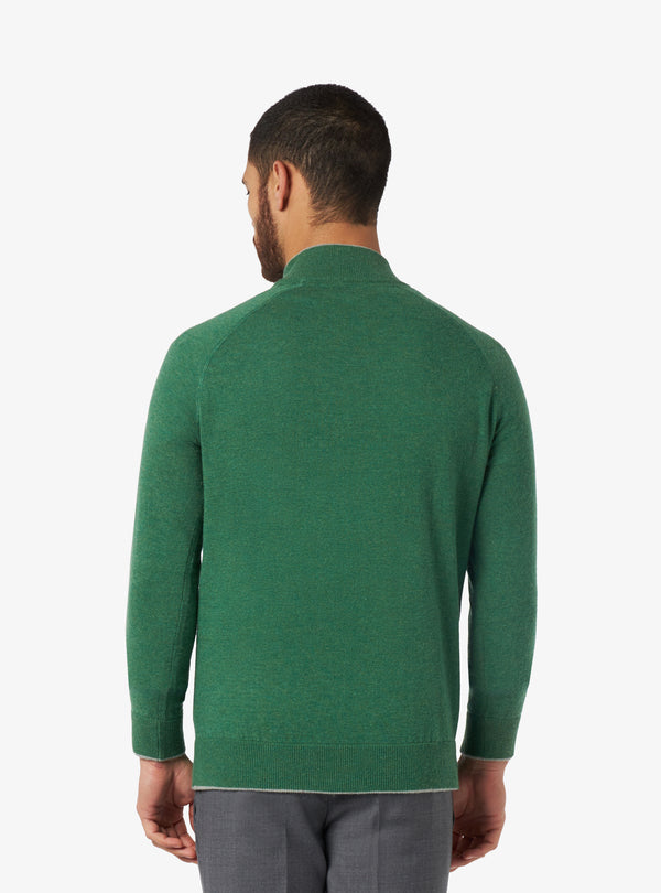 Maglia mezza zip in lana e cashmere - barclay