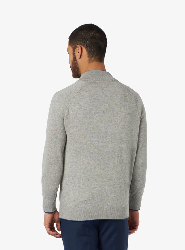 Maglia mezza zip in lana e cashmere - barclay