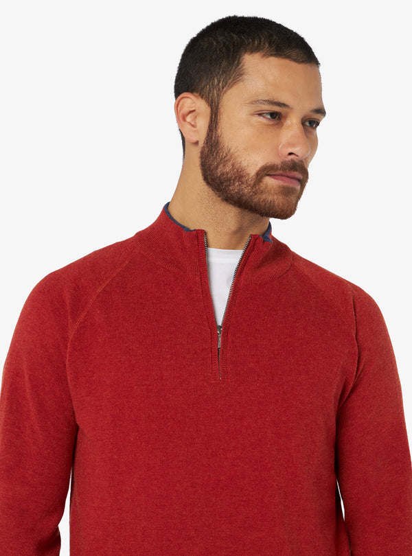 Maglia mezza zip in lana e cashmere - barclay