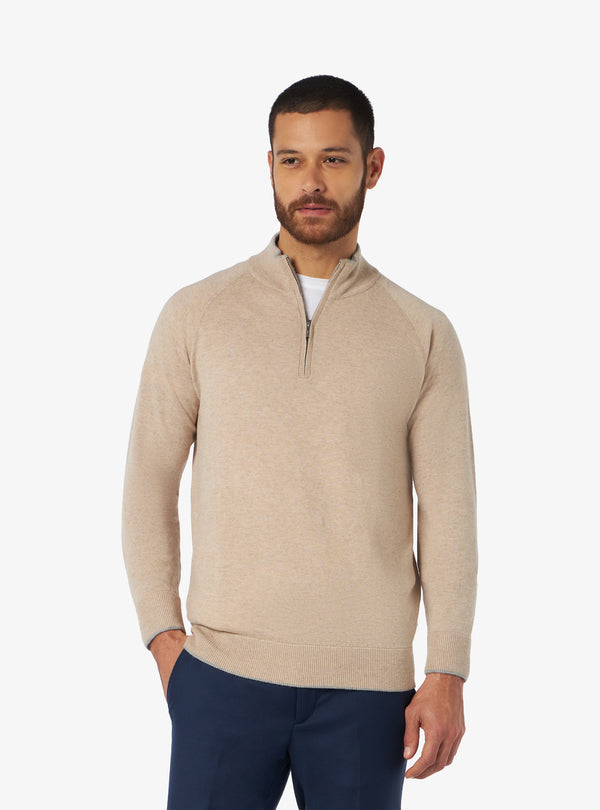 Maglia mezza zip in lana e cashmere - barclay