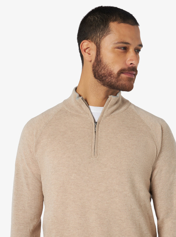 Maglia mezza zip in lana e cashmere - barclay