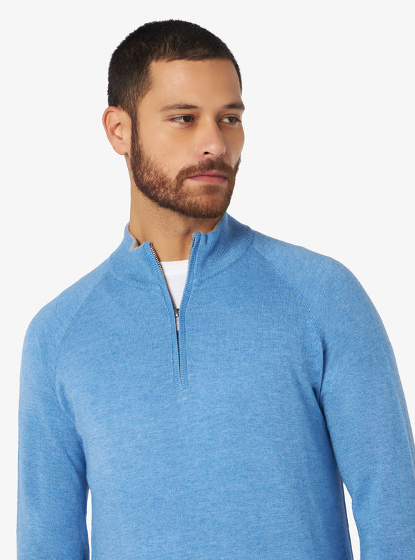 Maglia mezza zip in lana e cashmere - barclay