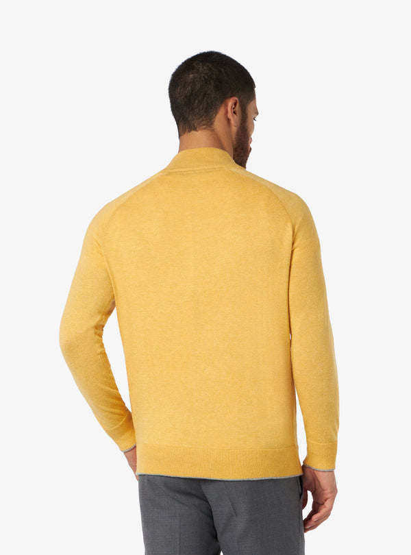 Maglia mezza zip in lana e cashmere - barclay