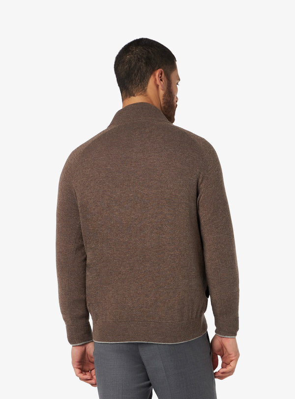 Cashmere wool shirt with whole zip closure - Colton