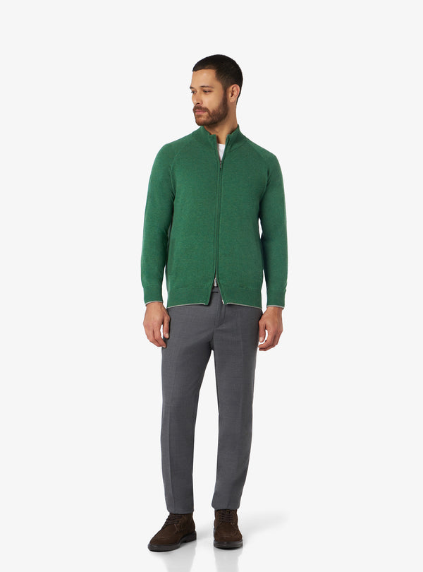 Cashmere wool shirt with whole zip closure - Colton