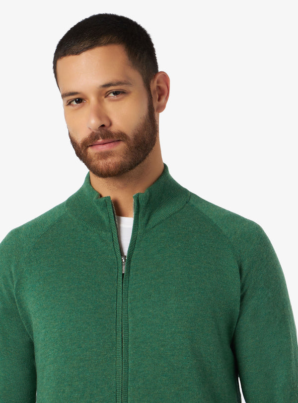 Cashmere wool shirt with whole zip closure - Colton