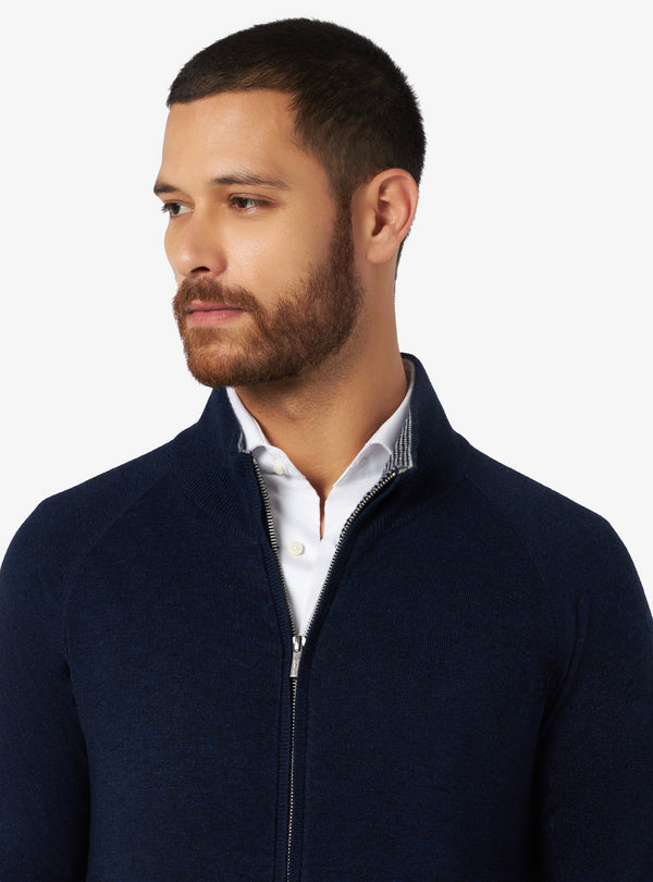 Cashmere wool shirt with whole zip closure - Colton
