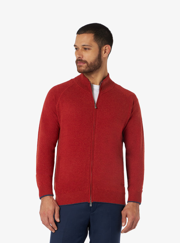 Cashmere wool shirt with whole zip closure - Colton