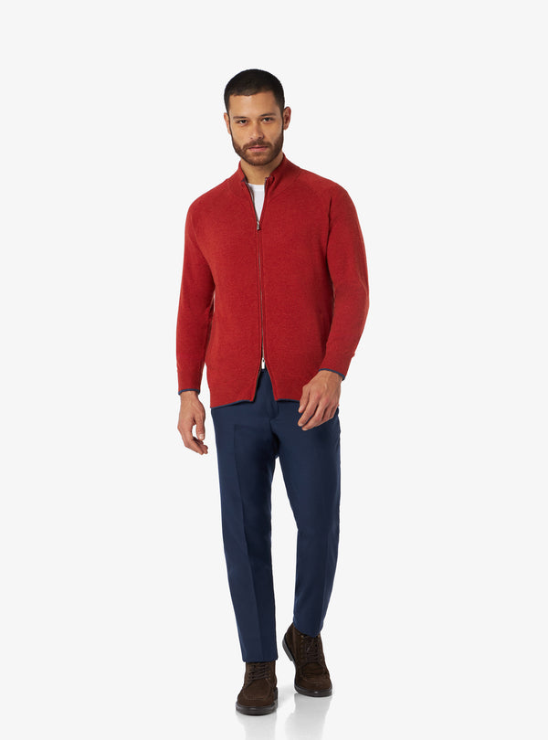Cashmere wool shirt with whole zip closure - Colton