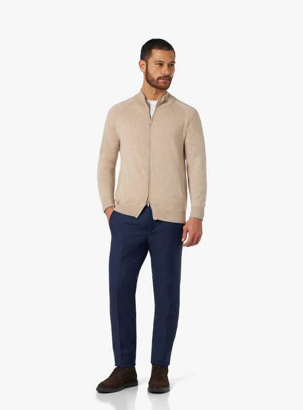 Cashmere wool shirt with whole zip closure - Colton
