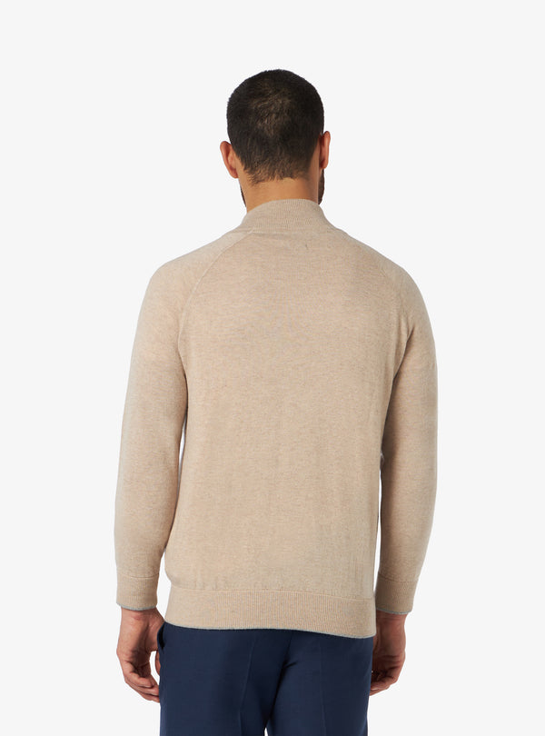 Cashmere wool shirt with whole zip closure - Colton