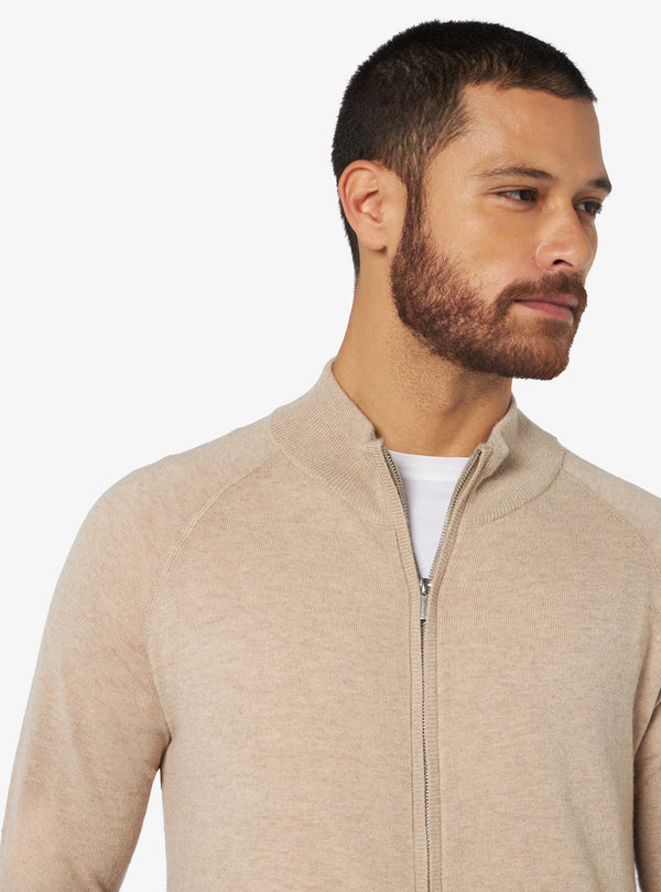 Cashmere wool shirt with whole zip closure - Colton