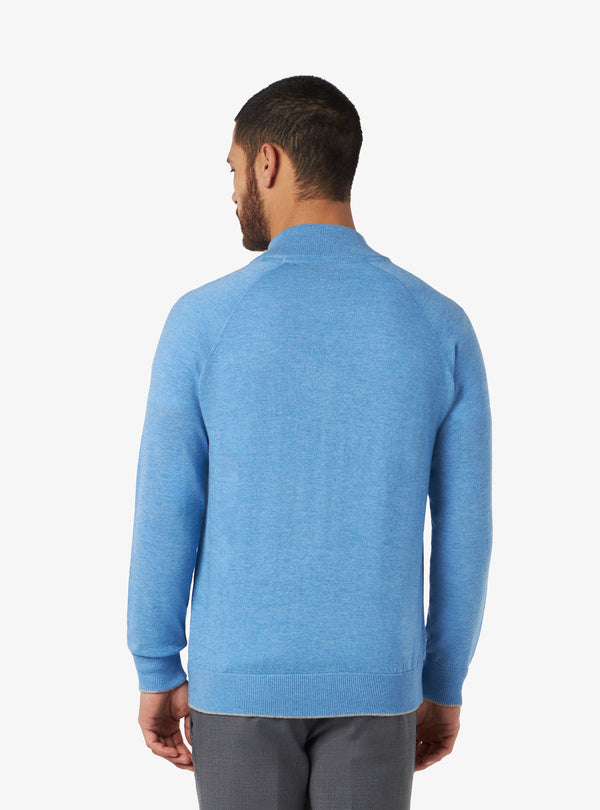 Cashmere wool shirt with whole zip closure - Colton