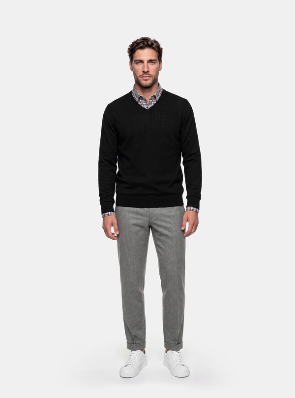 Maglione Uomo Scollo V in Lana Merinos