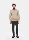Maglione Uomo Mezza Zip in Lana Merinos