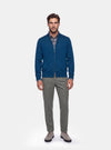 Cardigan Uomo Zip Intera in Lana Merinos