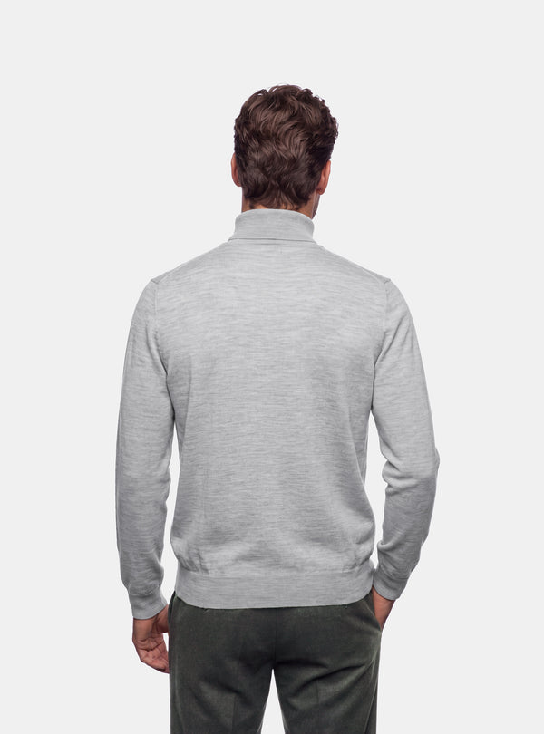 Maglione Uomo Collo Alto in Lana Merinos