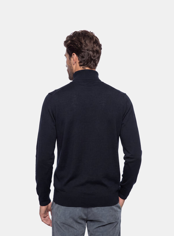 Maglione Uomo Collo Alto in Lana Merinos
