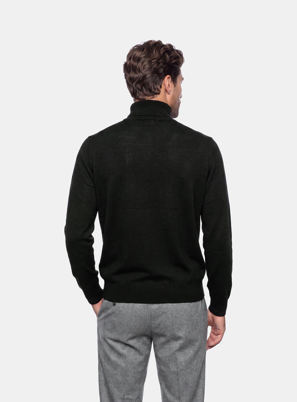 Maglione Uomo Collo Alto in Lana Merinos