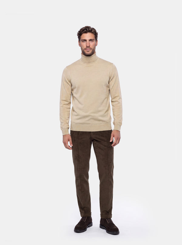 Maglione Uomo Collo Alto in Lana Merinos