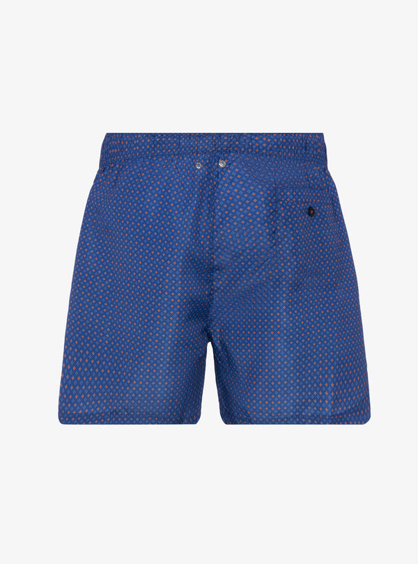 BLU CON PUNTINI ARANCIO