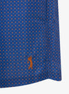 BLU CON PUNTINI ARANCIO