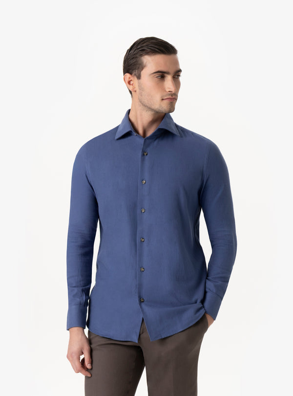 Lucania - Camicia in Flanella Collo Francese | Calore e Stile per l’Inverno