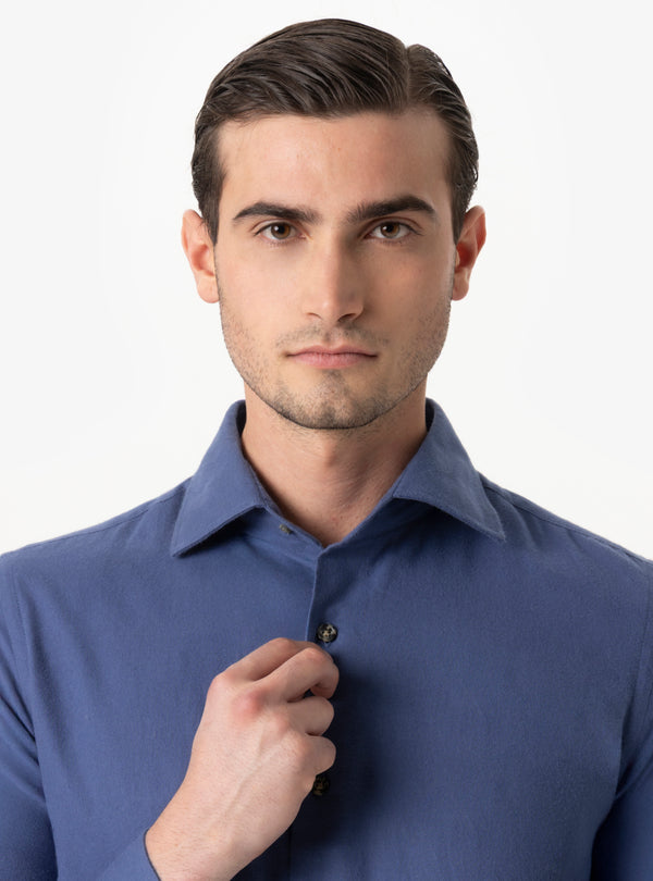 Lucania - Camicia in Flanella Collo Francese | Calore e Stile per l’Inverno