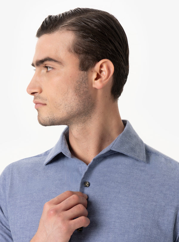 Lucania - Camicia in Flanella Collo Francese | Calore e Stile per l’Inverno