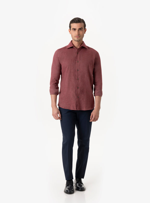 Lucania - Camicia in Flanella Collo Francese | Calore e Stile per l’Inverno