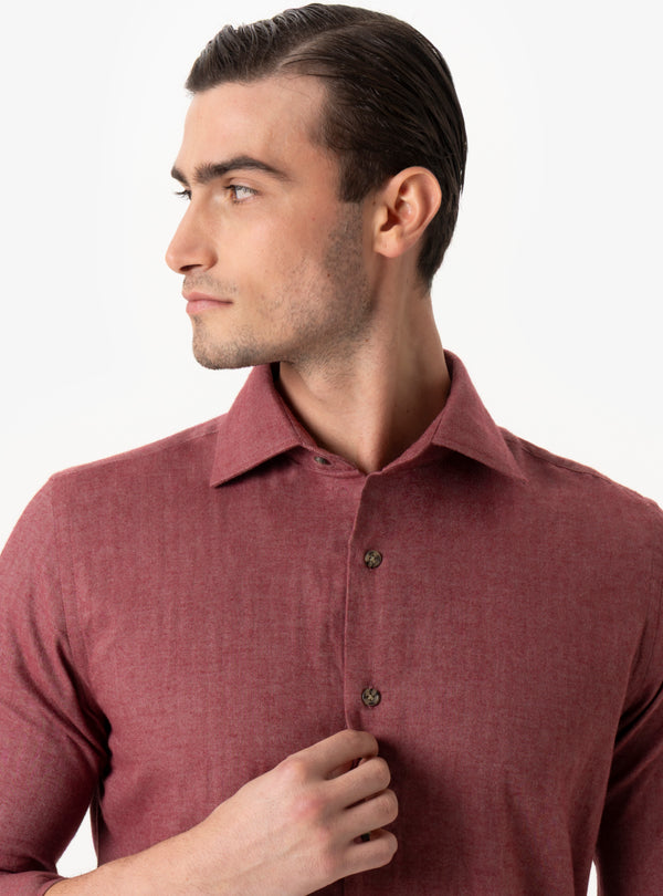 Lucania - Camicia in Flanella Collo Francese | Calore e Stile per l’Inverno