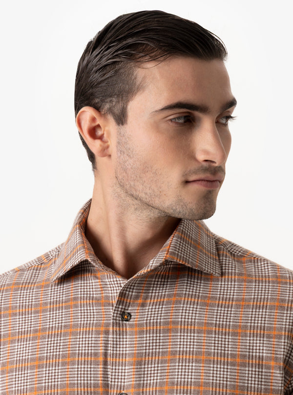 Lucania - Camicia in Flanella Collo Francese | Calore e Stile per l’Inverno