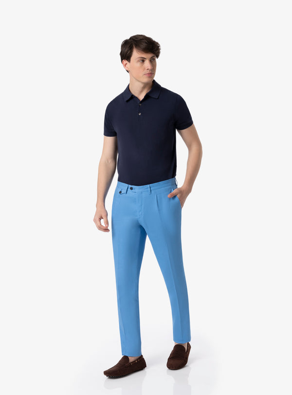 Pantalone in lino con pences - Comfort Elegante