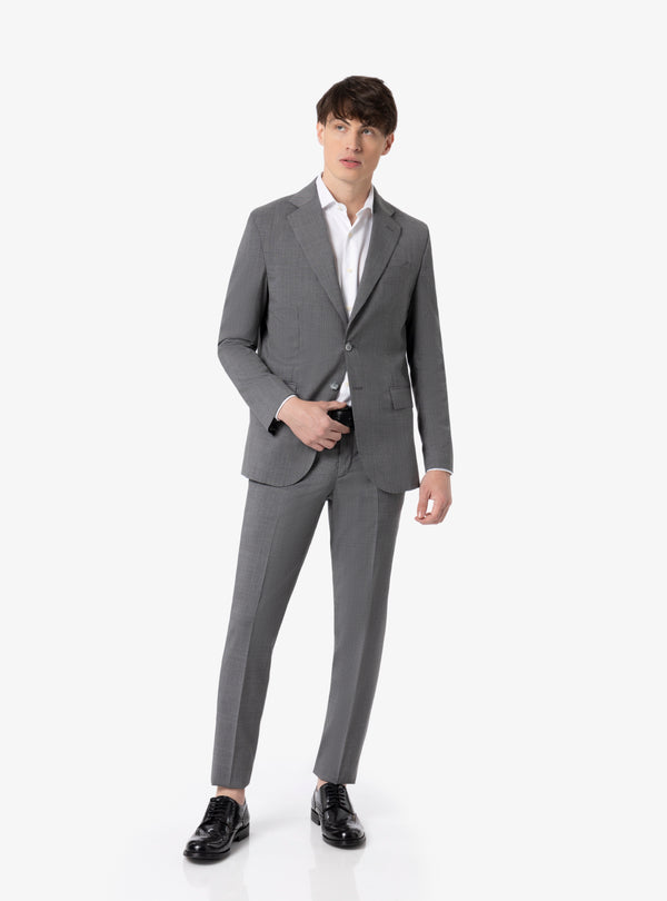Elegant dress with skate pocket and trousers with aspect