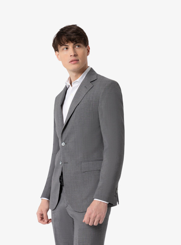 Elegant dress with skate pocket and trousers with aspect